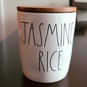 Rae Dunn cream color Jasmine Rice container